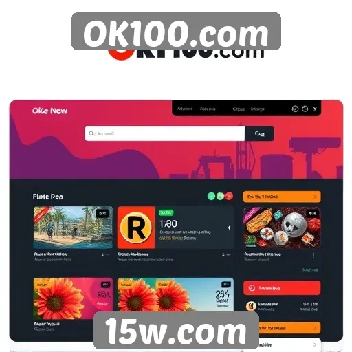 Análise da interface amigável do site OK100.com